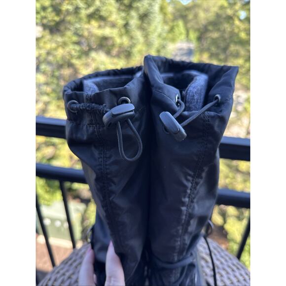 SOREL SNOWLION Black Nylon Rubber Insulated Snow BOOTS NL1082-010 Womens 9 Lined - Picture 13 of 16